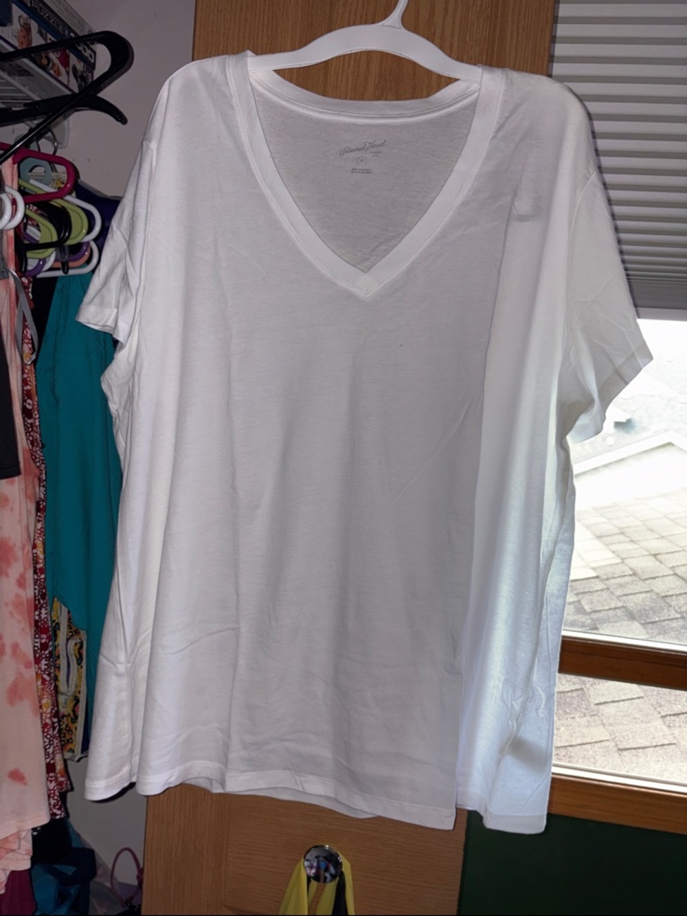 White V-Neck Tee
